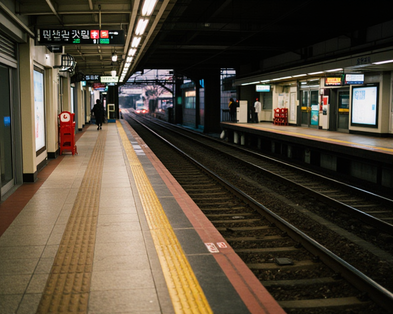 Seoul Subway Platform Atmosphere