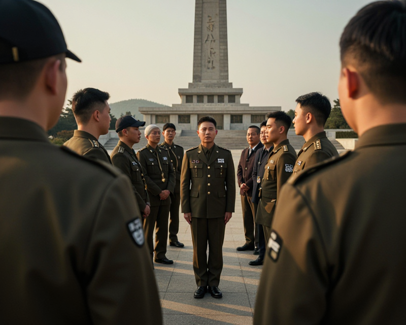 International Camaraderie at War Memorial