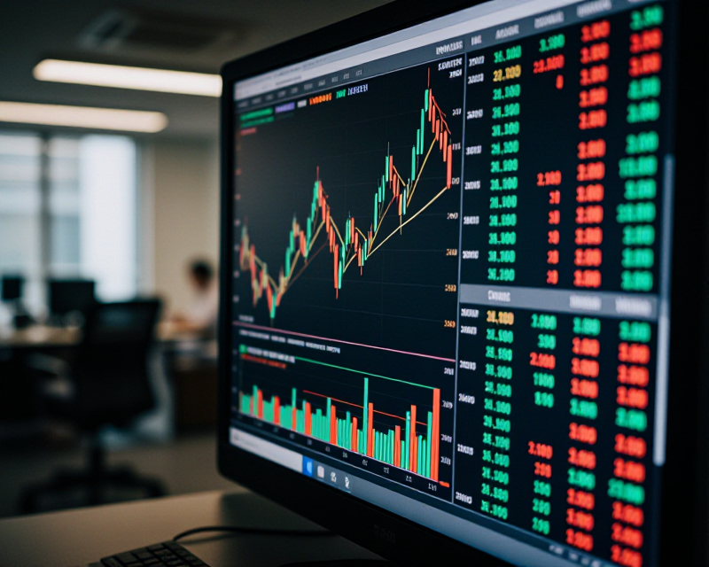 Financial Trading Screen in Seoul