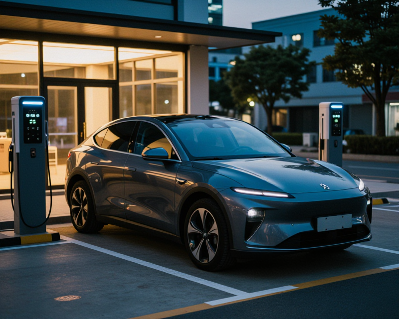 Modern Korean Electric Vehicle in Urban Setting