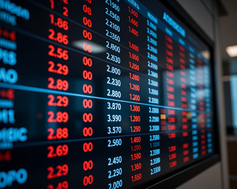 Stock Market Ticker in Seoul