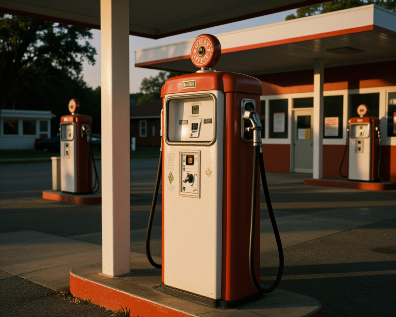 Vintage American Gas Station