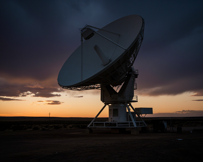 Satellite Dish in Texas Landscape